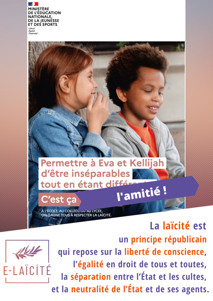 Campagne Laïcité à Lécole E Laïcité 